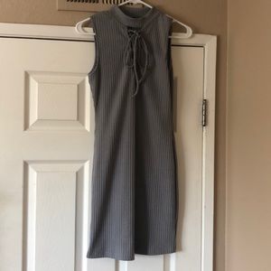 Gray pencil dress